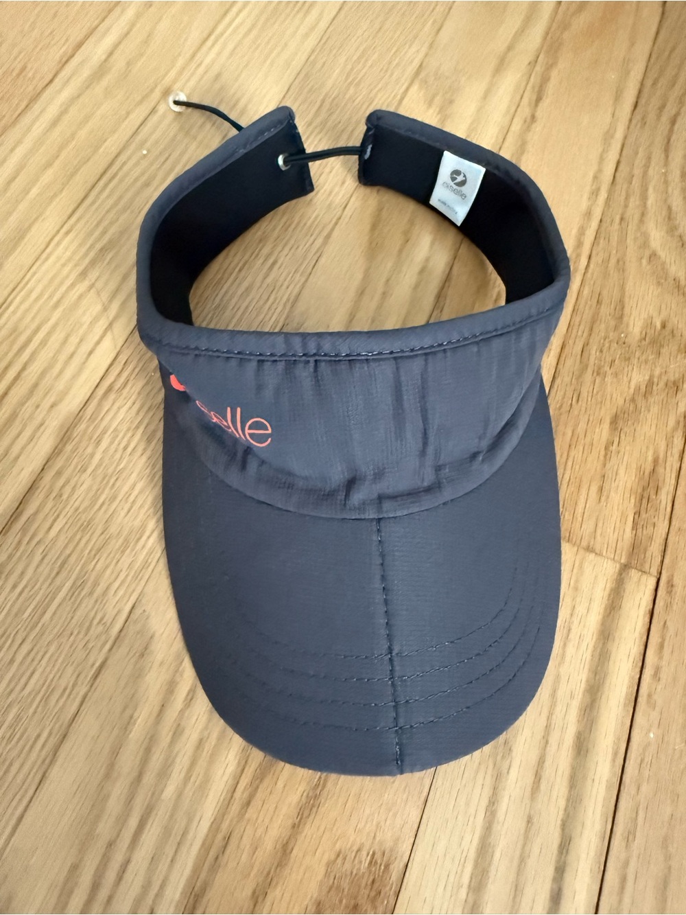 Oiselle Grey Visor with Orange Logo